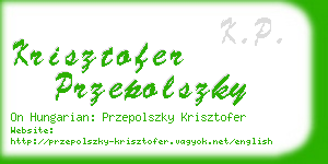 krisztofer przepolszky business card